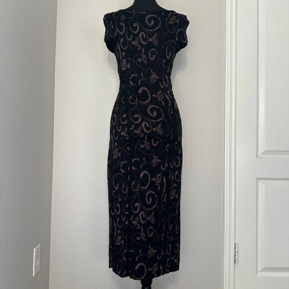 Peruvian Connection Empire Waist Pima Cotton Knit Sweater Midi Dress, size small - Picture 8 of 8